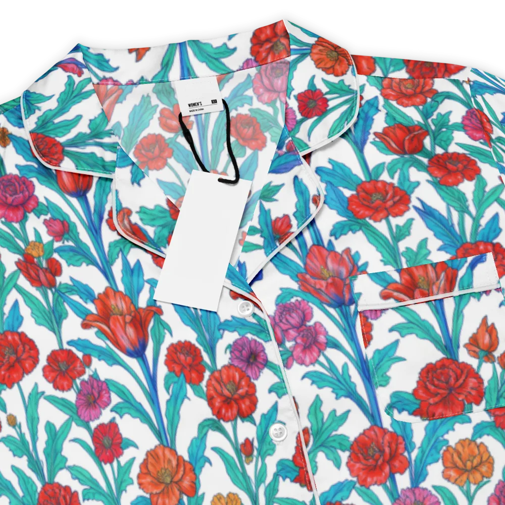 Scarlet Garden on Women's Short Sleeve Pajama Top — Product details