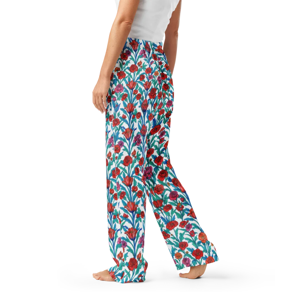 Scarlet Garden on Women's Pajama Pants — Left