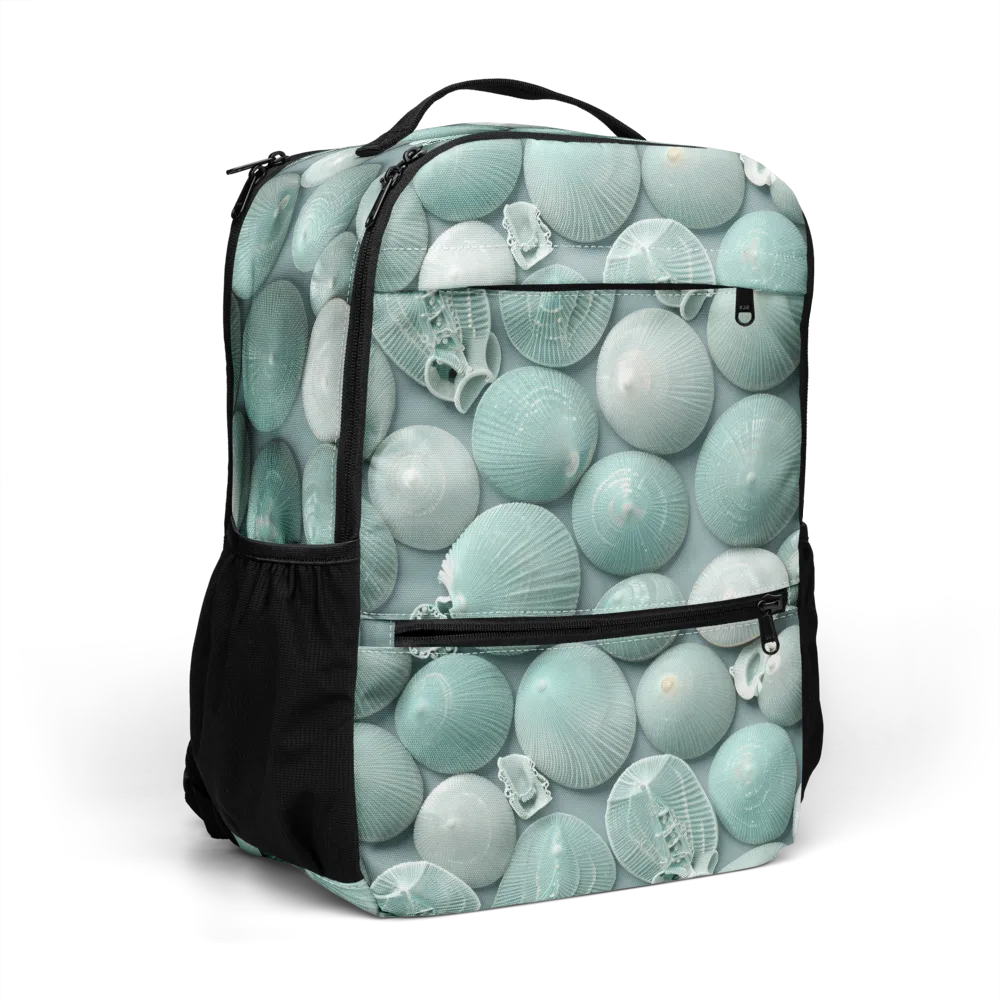 Minted Seashells on Utility Backpack — Right Front
