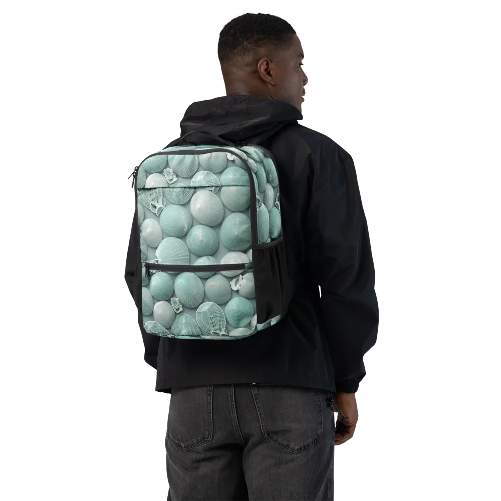 Minted Seashells on Utility Backpack — Back