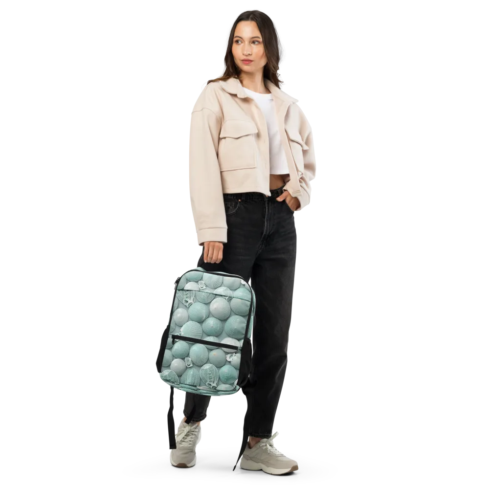 Minted Seashells on Utility Backpack — Front