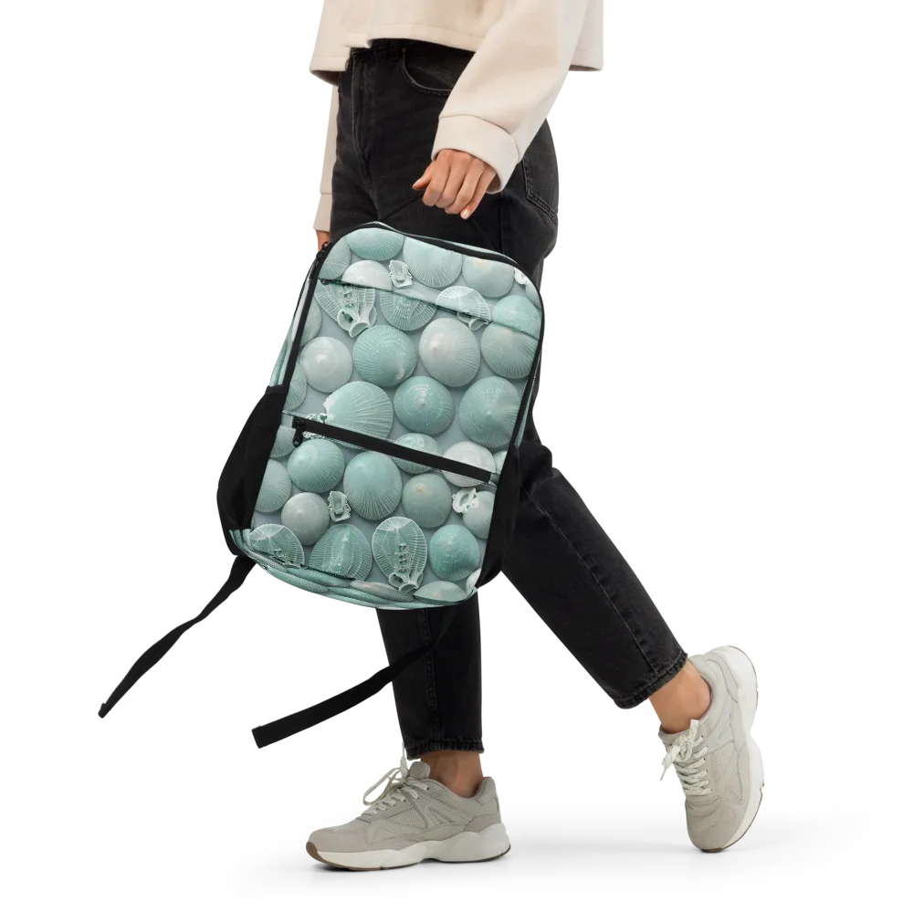 Minted Seashells on Utility Backpack — Front