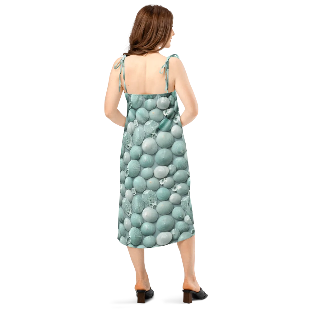 Minted Seashells on Slip Dress — Back