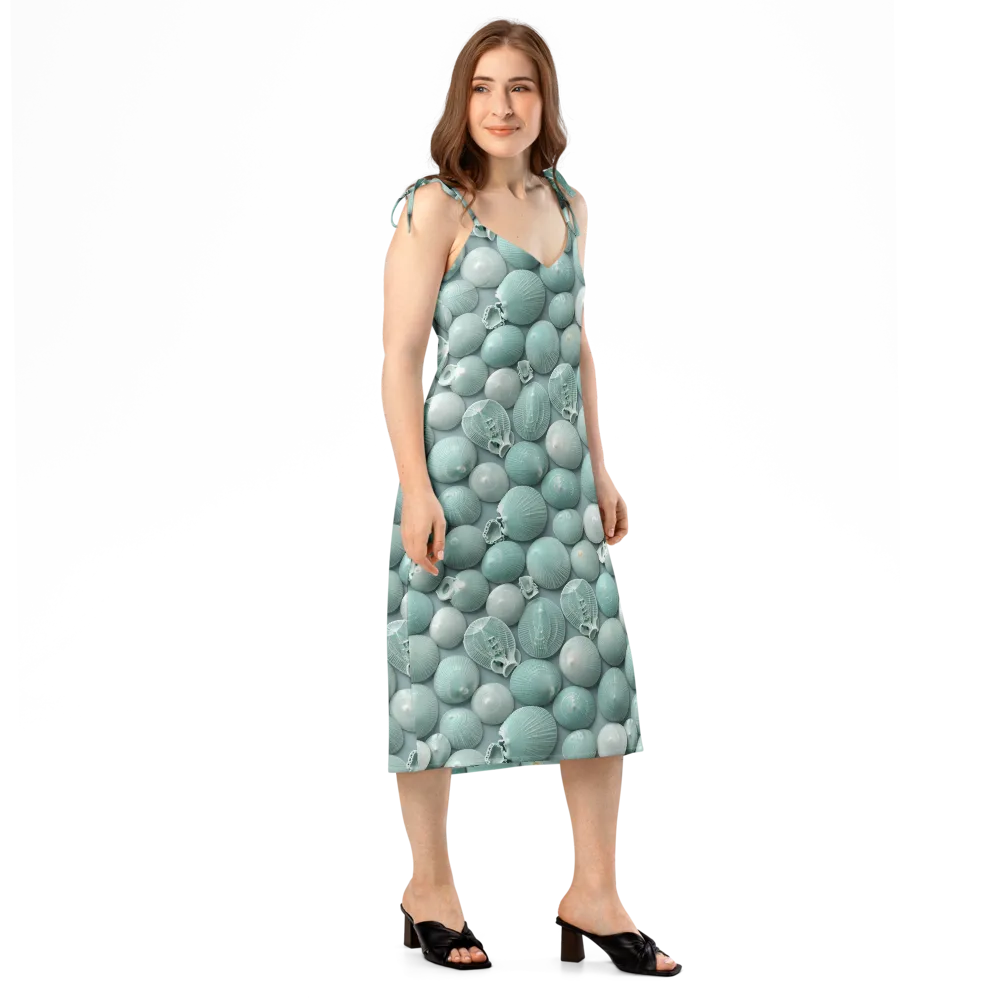 Minted Seashells on Slip Dress — Right Front
