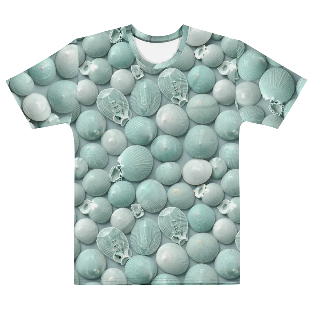 Minted Seashells on Men's Cotton Crew Neck T-Shirt — Front