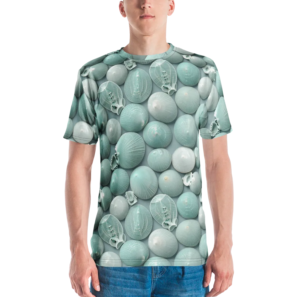 Minted Seashells on Men's Crew Neck T-Shirt — Front