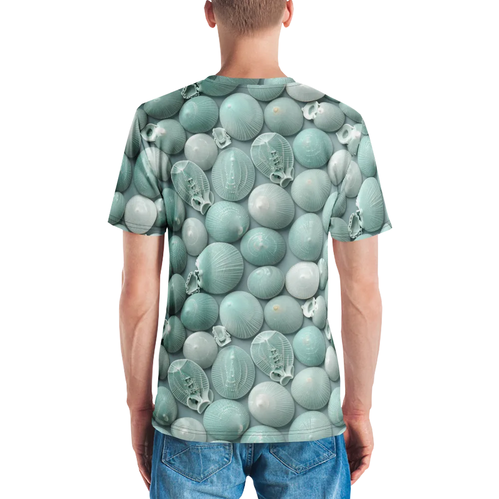 Minted Seashells on Men's Crew Neck T-Shirt — Back