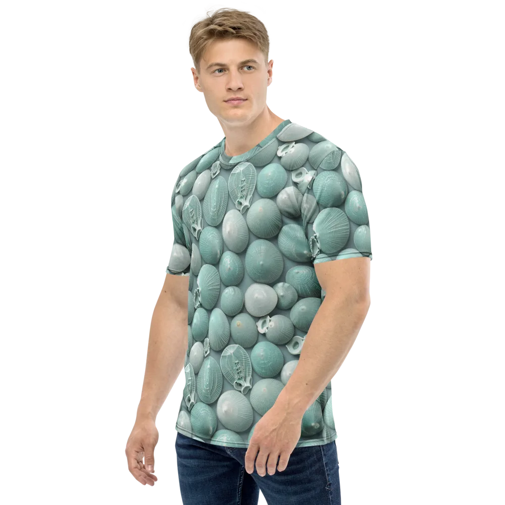 Minted Seashells on Men's Crew Neck T-Shirt — Left