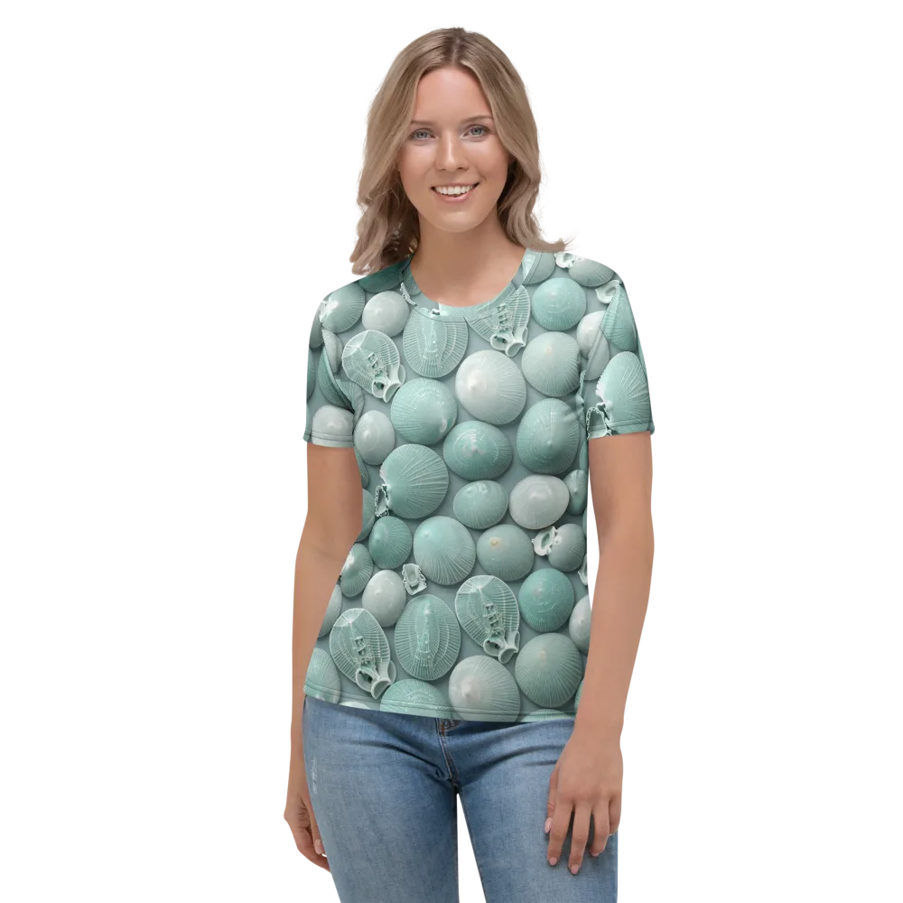 Minted Seashells on Women's Crew Neck T-Shirt — Front