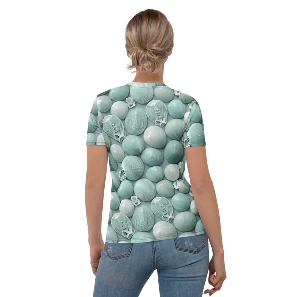 Minted Seashells on Women's Crew Neck T-Shirt — Back