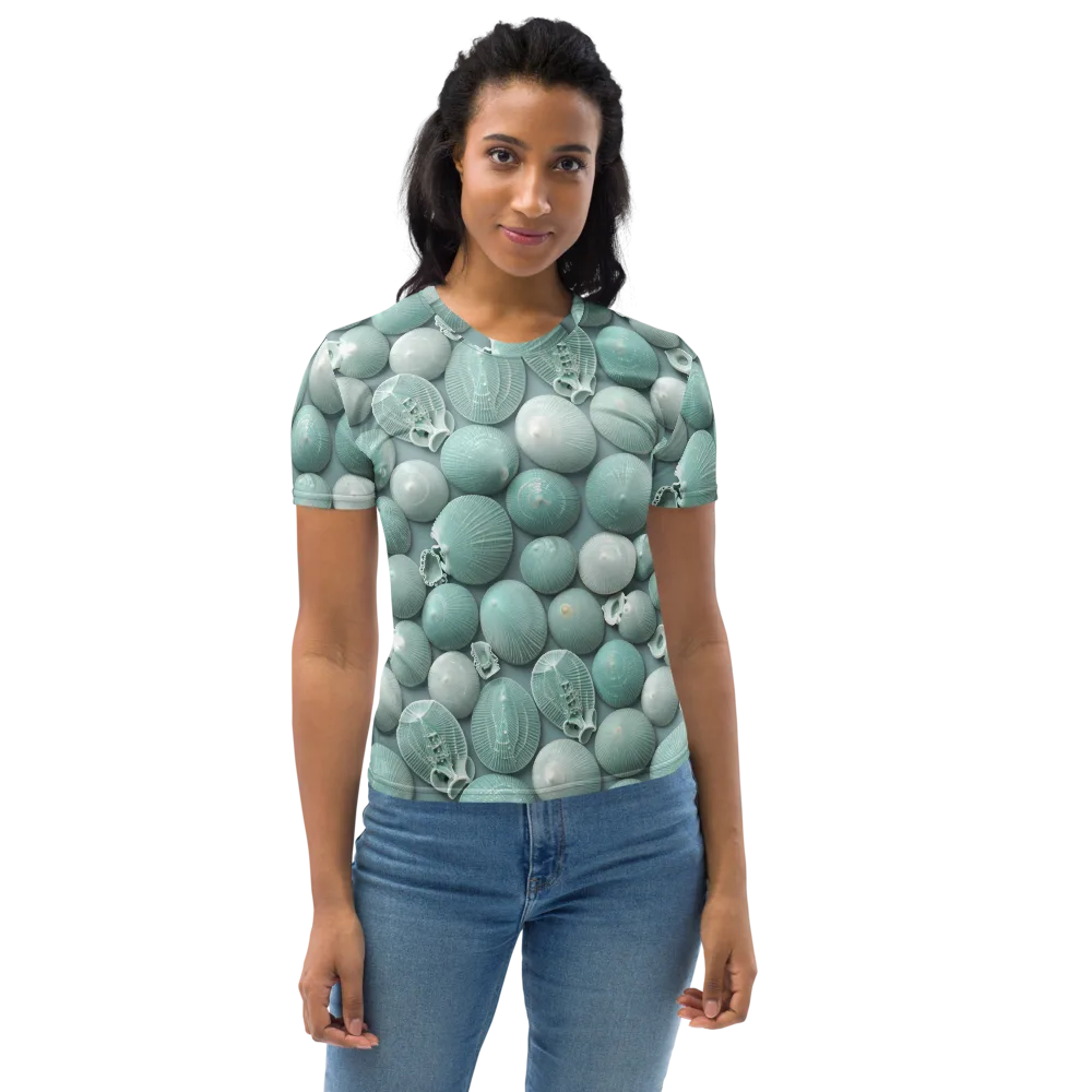 Minted Seashells on Women's Crew Neck T-Shirt — Front