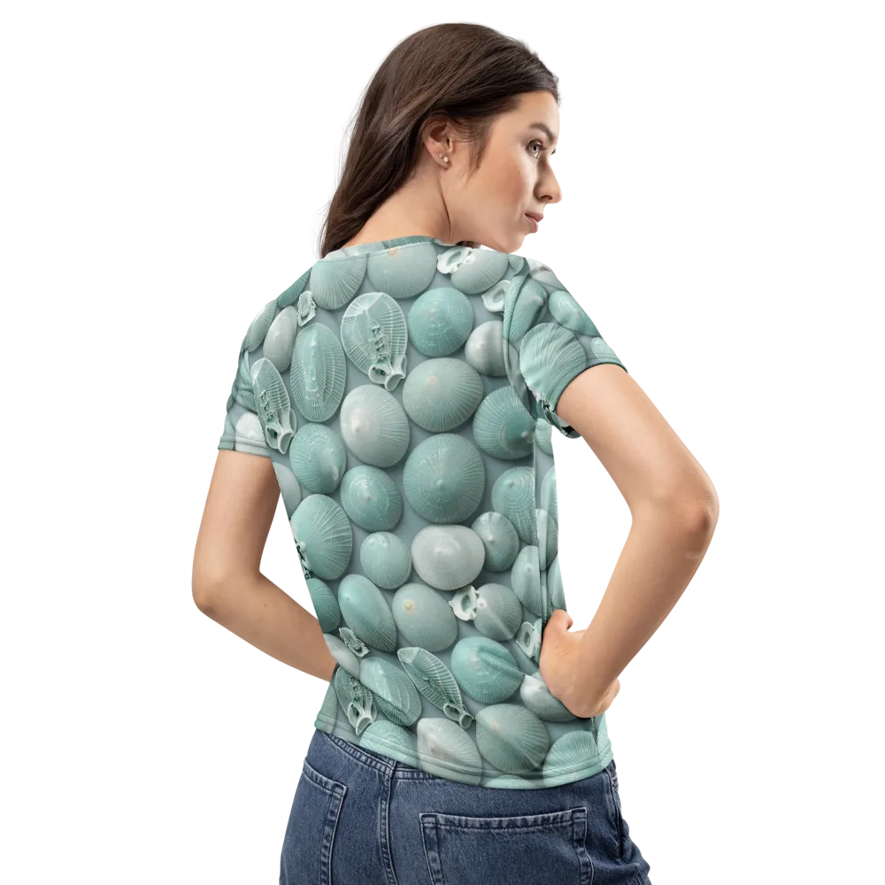 Minted Seashells on Women's Crew Neck T-Shirt — Back
