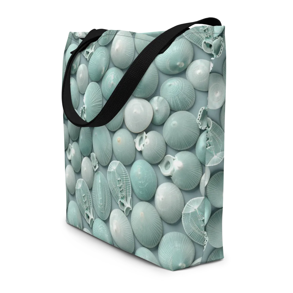 Minted Seashells on Large Tote Bag W/ Pocket — Front