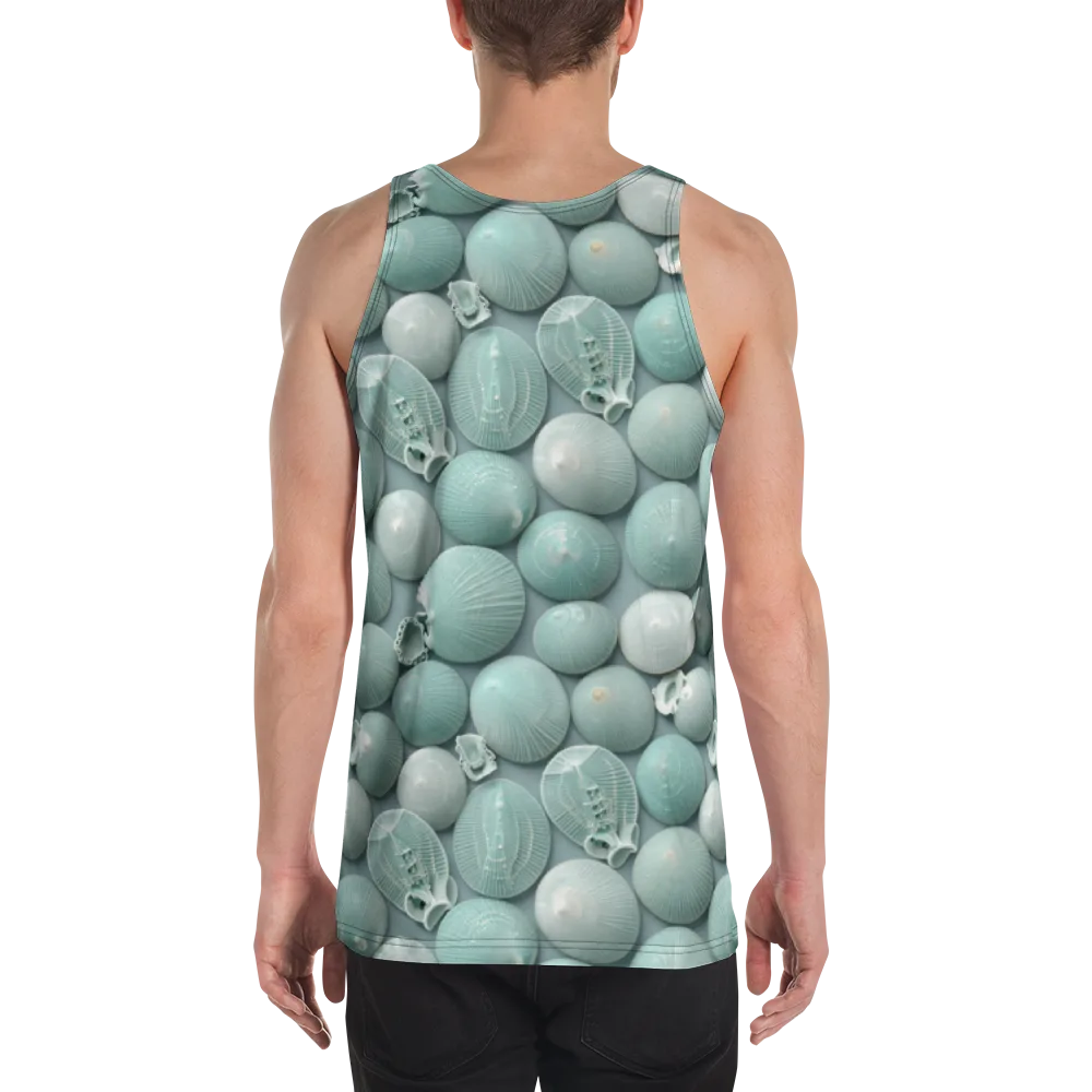Minted Seashells on Men's Tank Top — Back