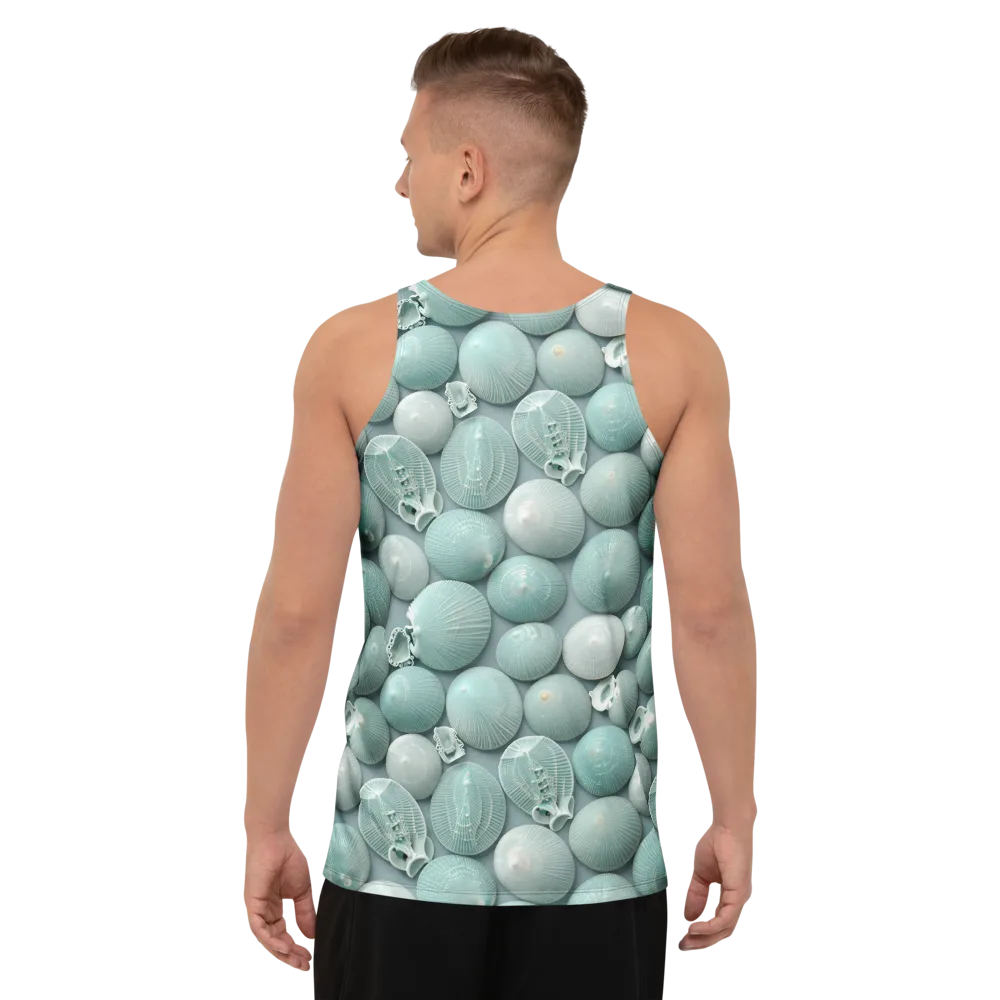 Minted Seashells on Men's Tank Top — Back