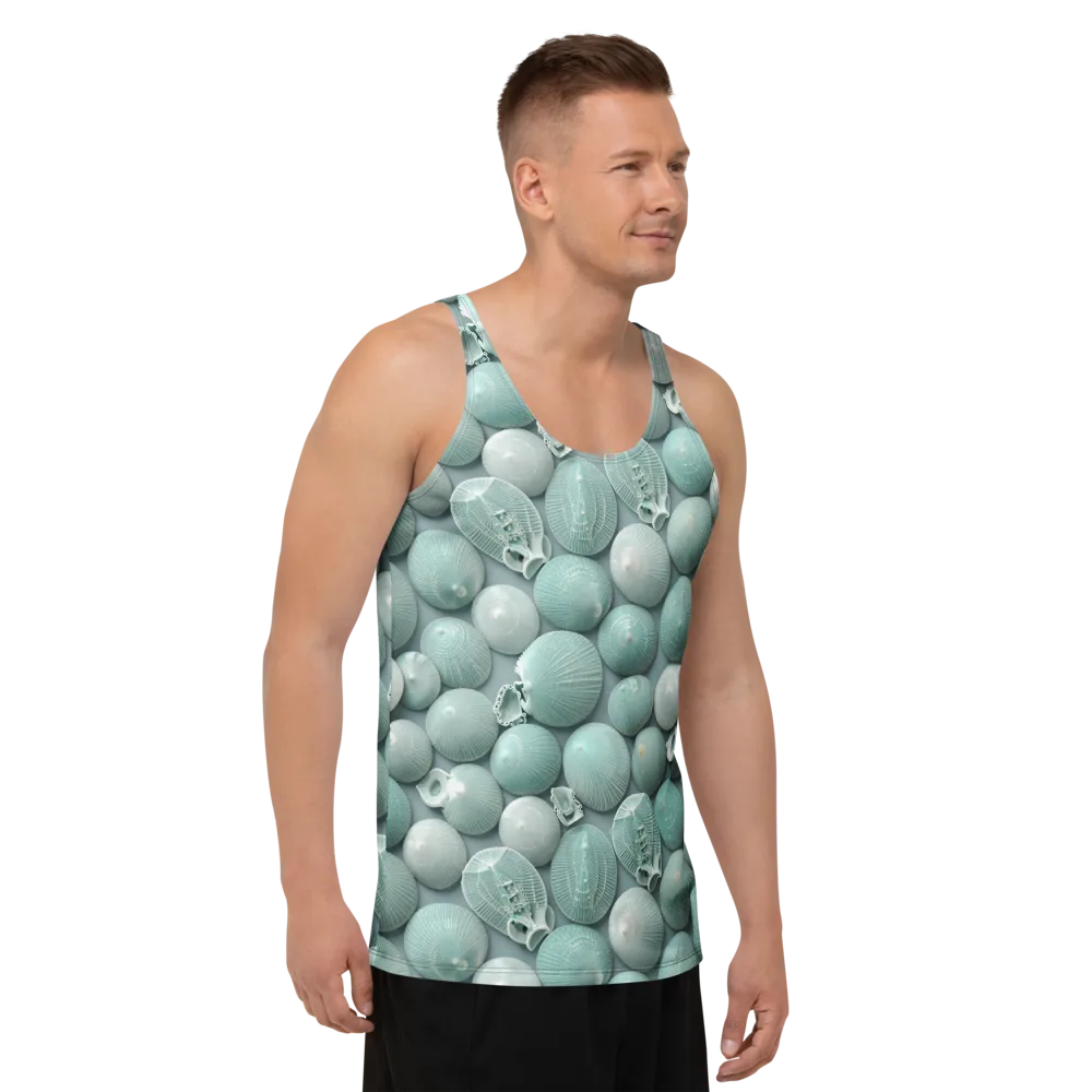 Minted Seashells on Men's Tank Top — Right Front