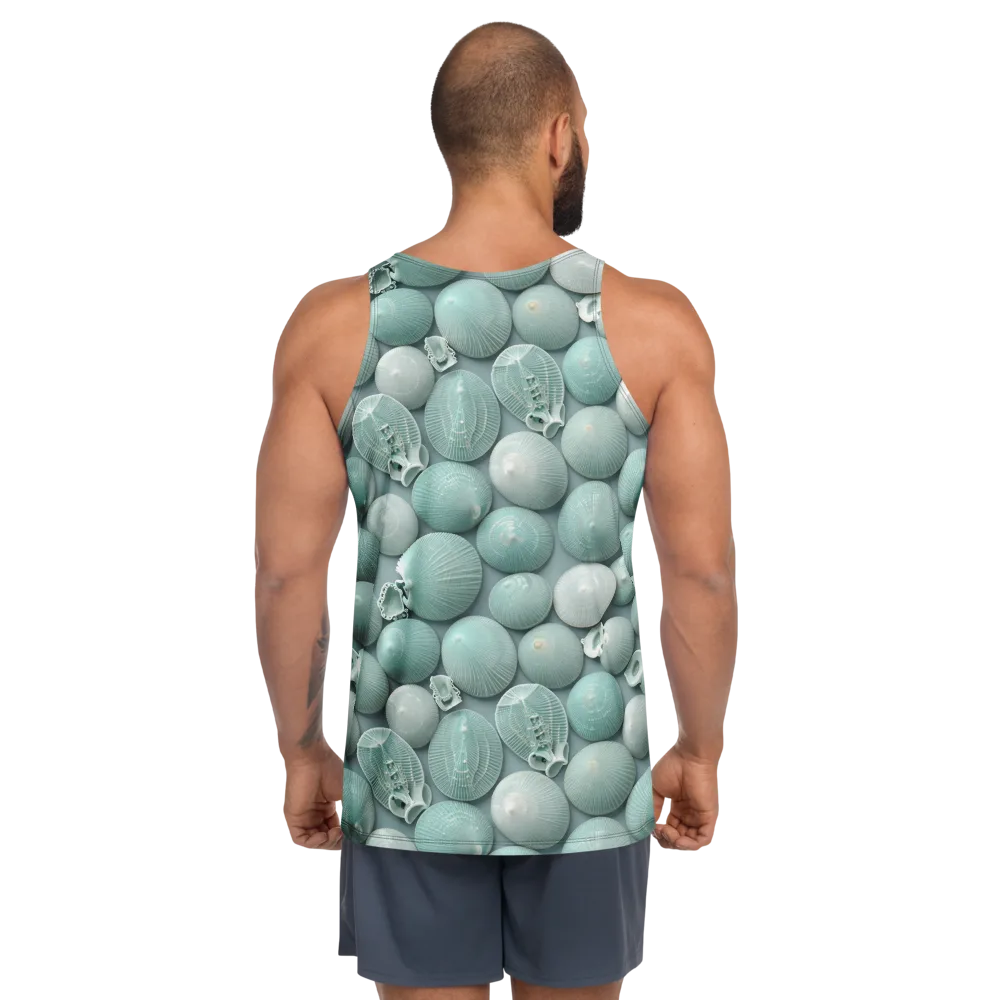 Minted Seashells on Men's Tank Top — Back