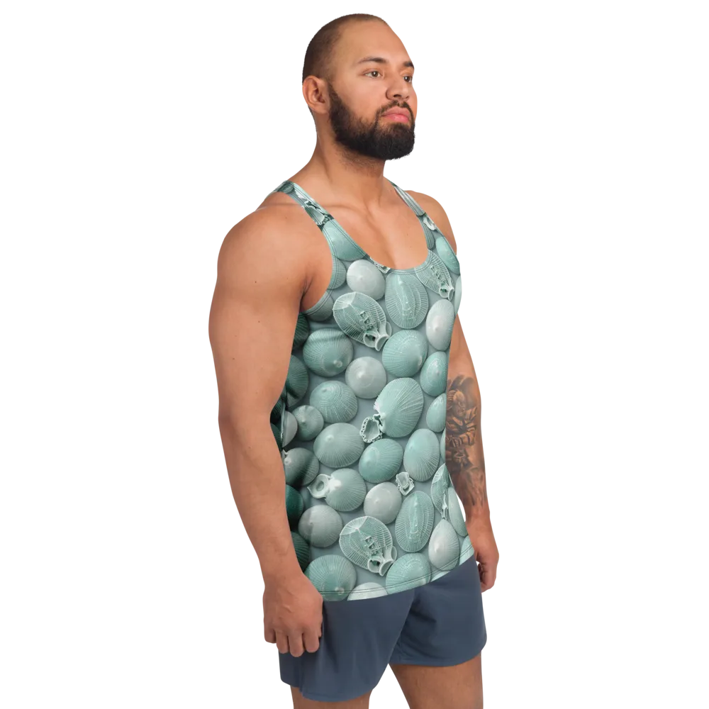 Minted Seashells on Men's Tank Top — Right Front