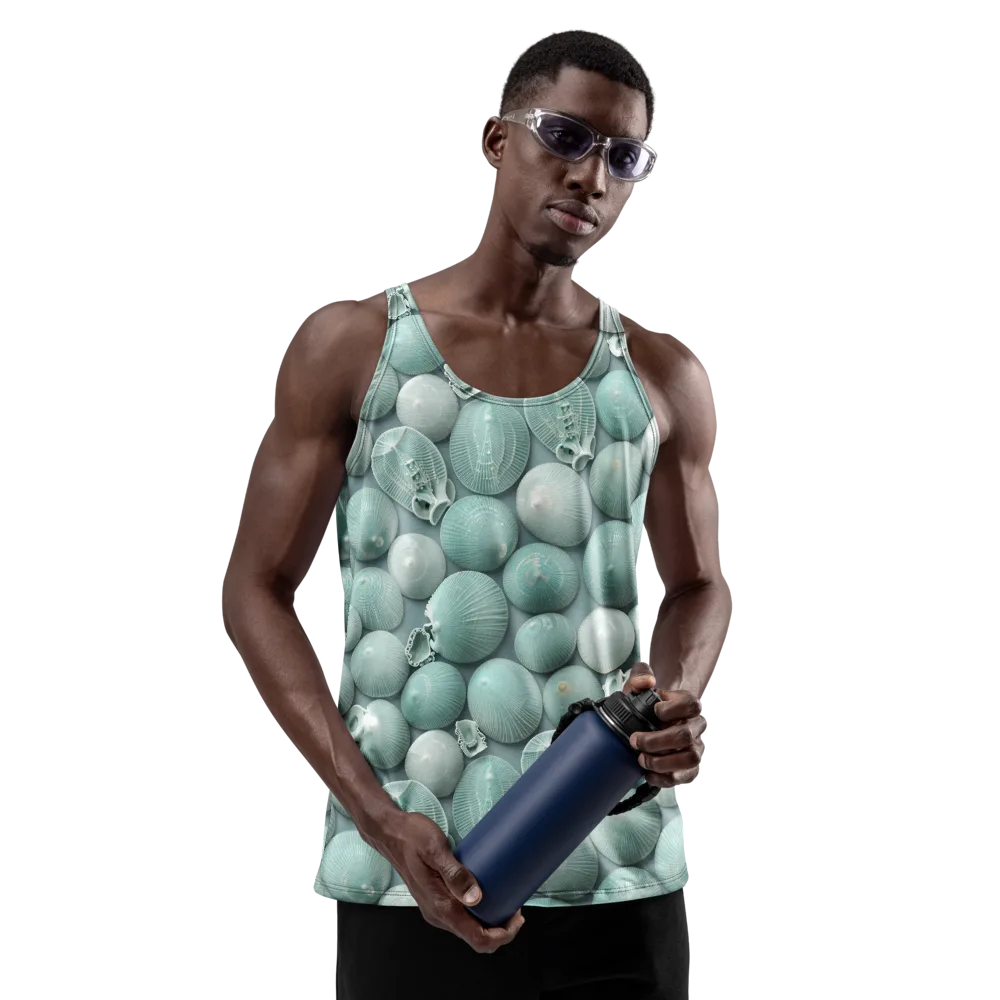Minted Seashells on Men's Tank Top — Front