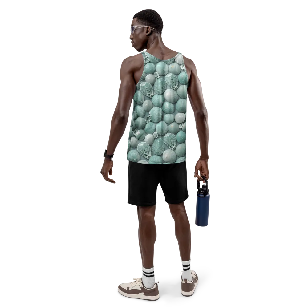 Minted Seashells on Men's Tank Top — Back