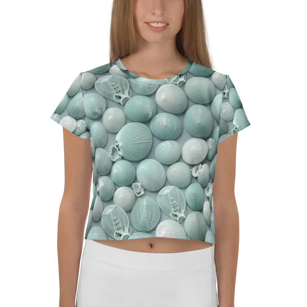 Minted Seashells on Crop Tee — Front