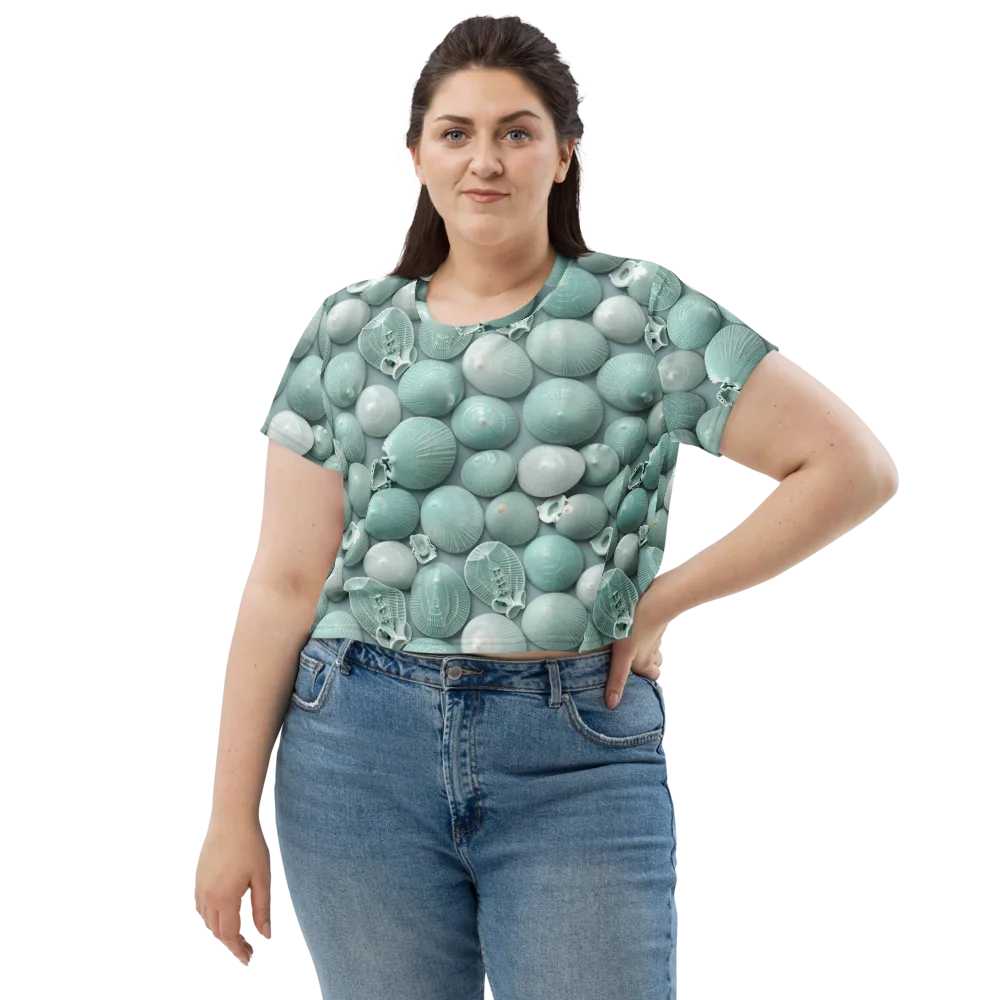 Minted Seashells on Crop Tee — Front