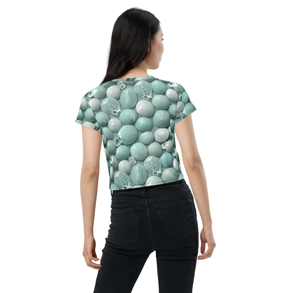 Minted Seashells on Crop Tee — Back