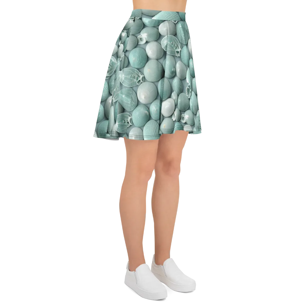 Minted Seashells on Skater Skirt — Right
