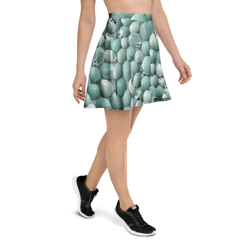 Minted Seashells on Skater Skirt — Right