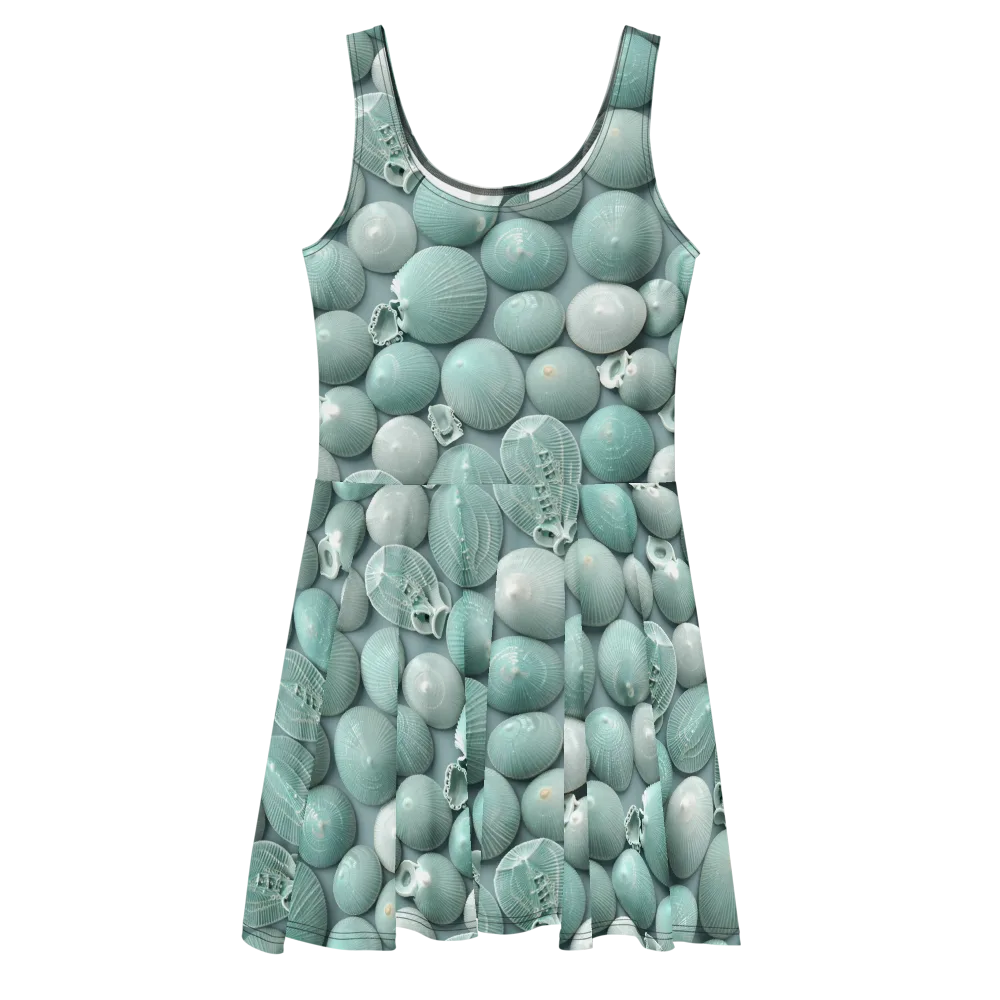 Minted Seashells on Skater Dress — Front