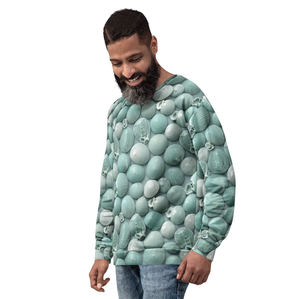 Minted Seashells on Sweatshirt — Left Front