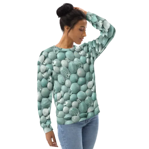Minted Seashells on a Sweatshirt