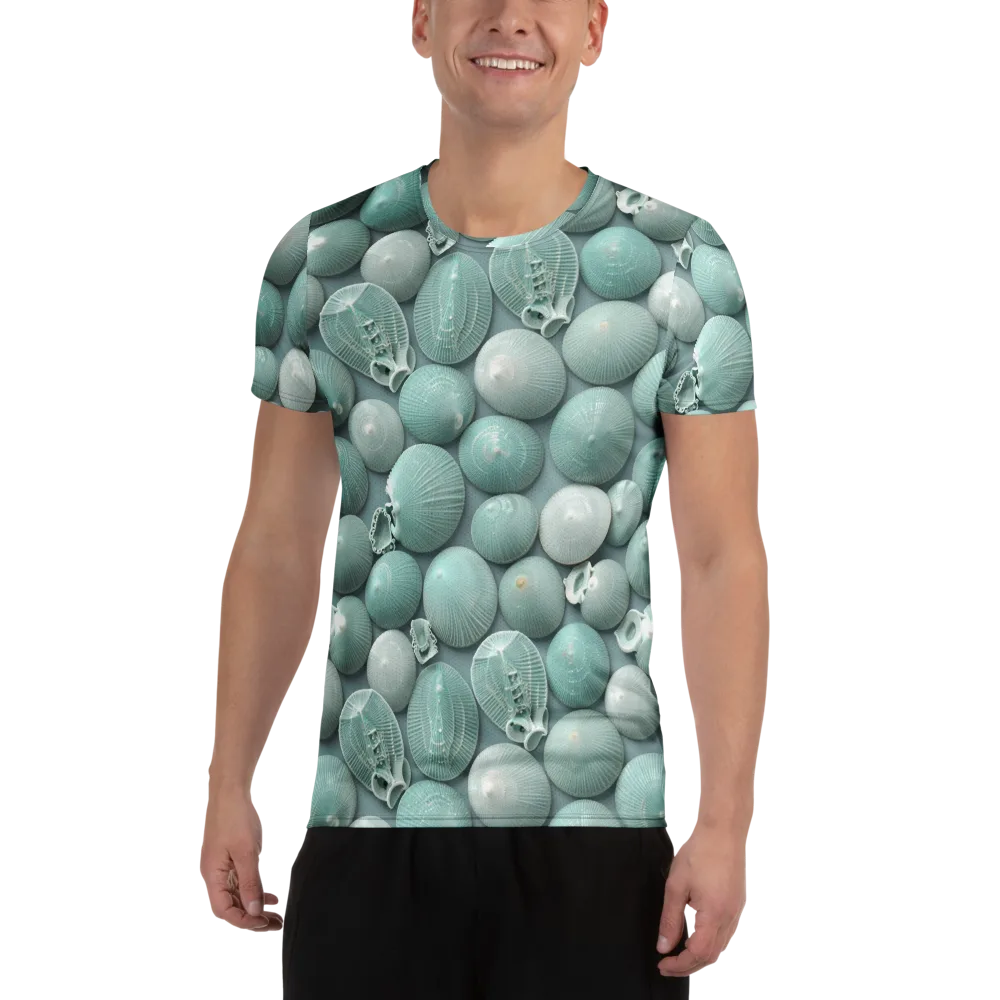 Minted Seashells on Men's Athletic T-Shirt — Front