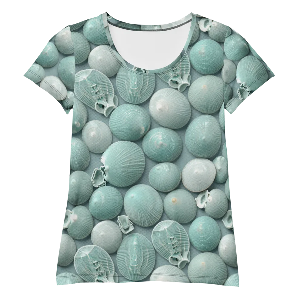 Minted Seashells on Women's Athletic T-Shirt — Front