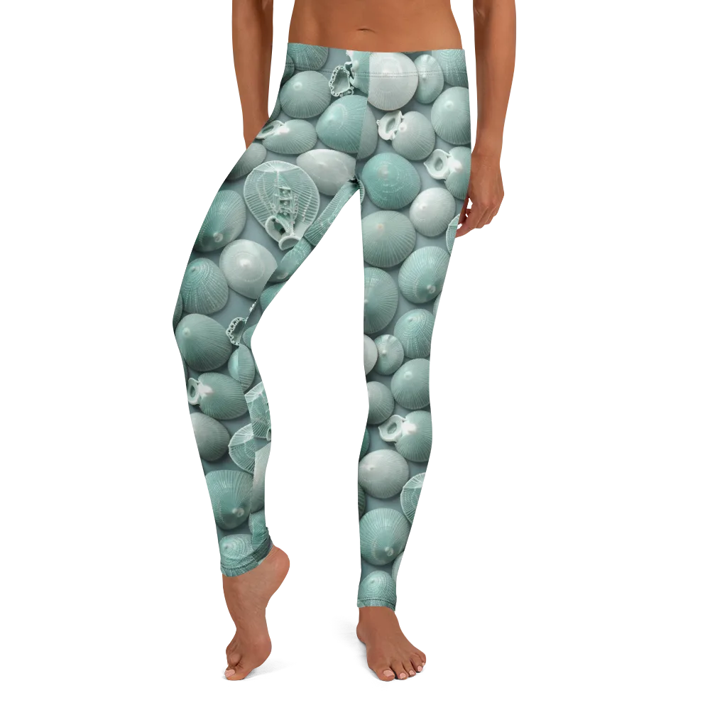 Minted Seashells on Leggings — Front
