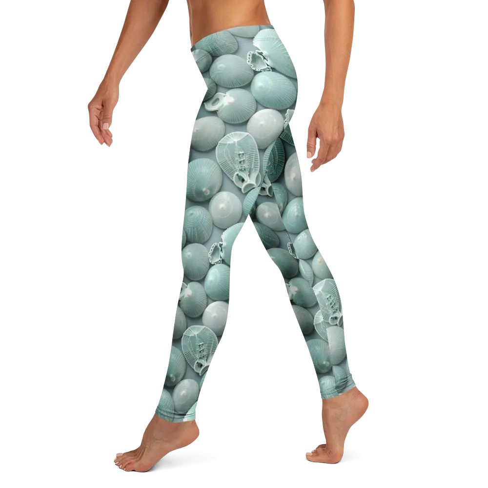 Minted Seashells on Leggings — Left