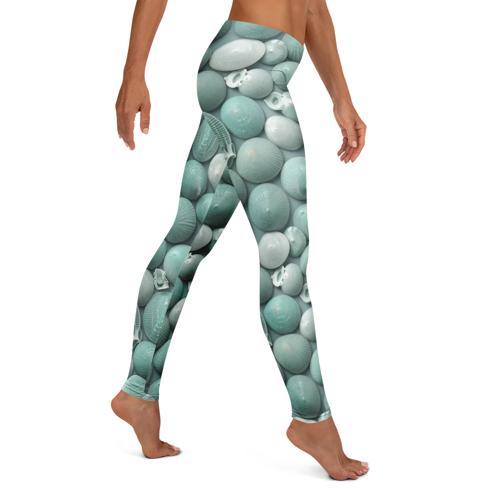Minted Seashells on Leggings — Right