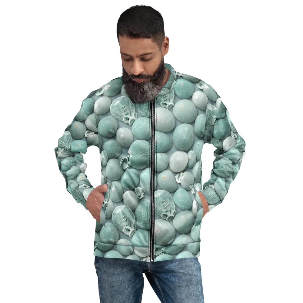 Minted Seashells on Bomber Jacket — Front