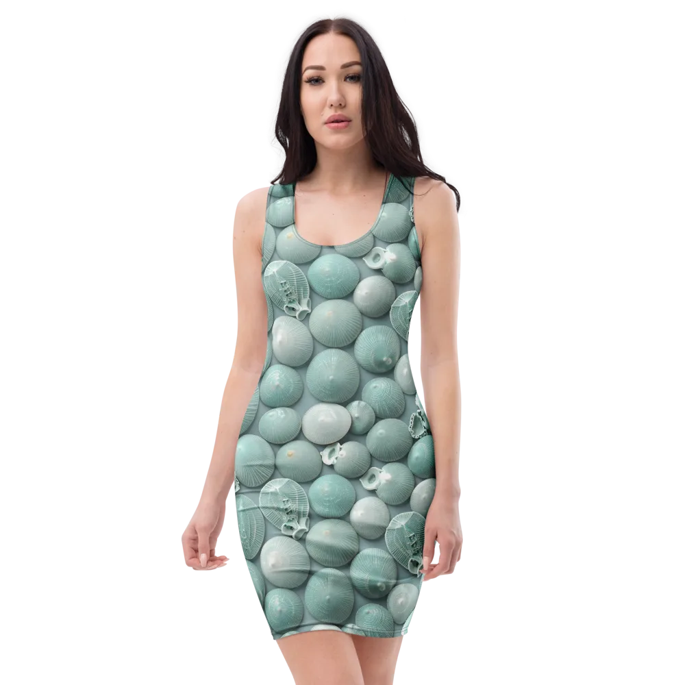 Minted Seashells on Bodycon Dress — Front