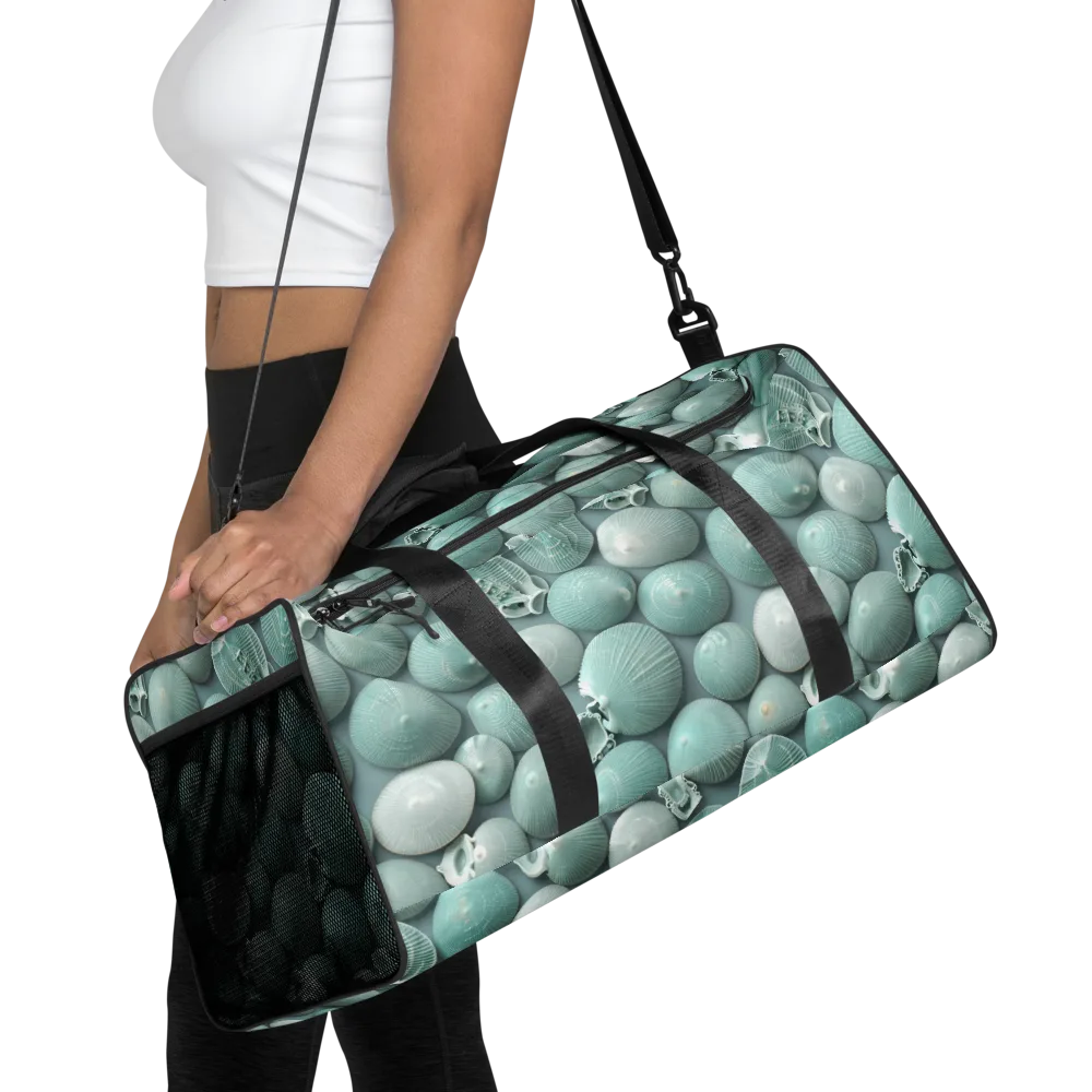 Minted Seashells on Duffle Bag — Front
