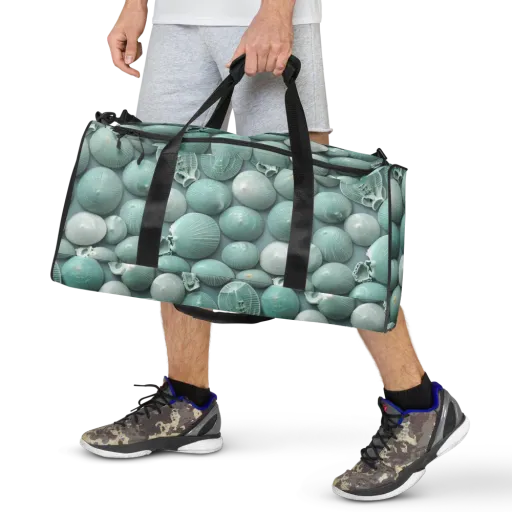 Minted Seashells on a Duffle Bag