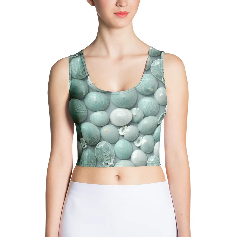 Minted Seashells on Crop Top — Front