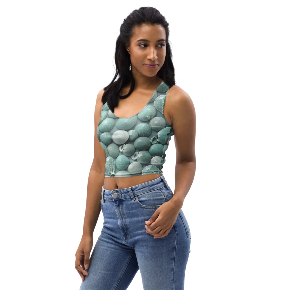 Minted Seashells on Crop Top — Left Front