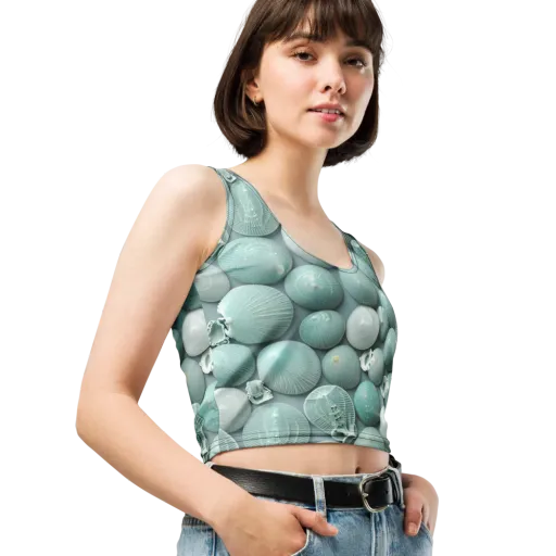 Minted Seashells on a Crop Top
