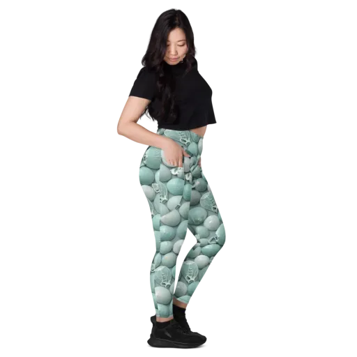 Minted Seashells on a Leggings with Pockets