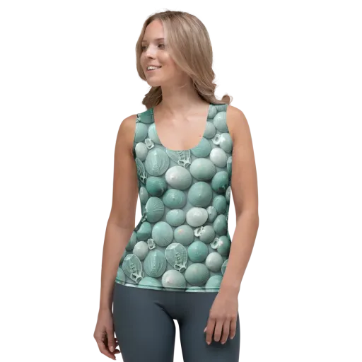 Minted Seashells on a Women's Tank Top