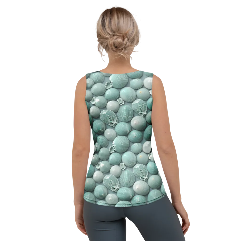 Minted Seashells on Women's Tank Top — Back