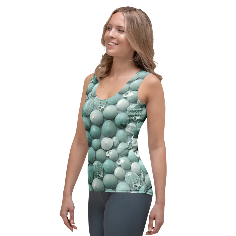 Minted Seashells on Women's Tank Top — Left Front