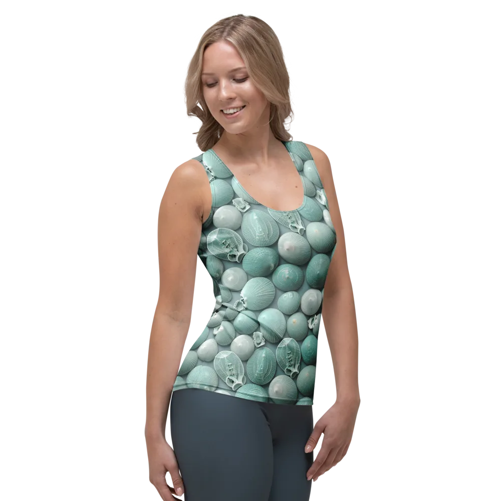 Minted Seashells on Women's Tank Top — Right Front
