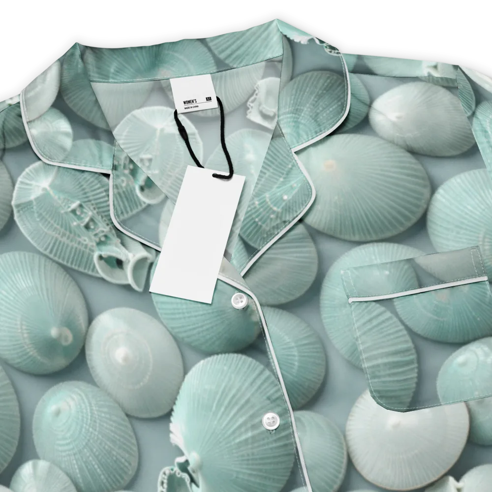 Minted Seashells on Women's Short Sleeve Pajama Top — Product details